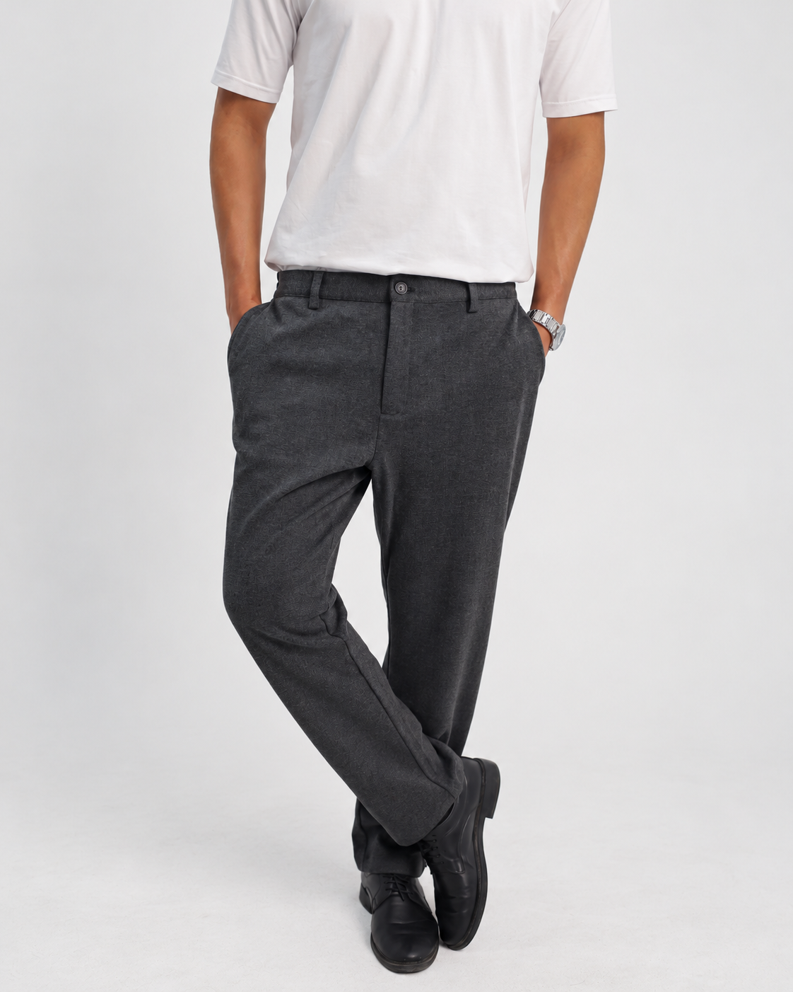 The Linen-Wool Trouser — Stone Grey